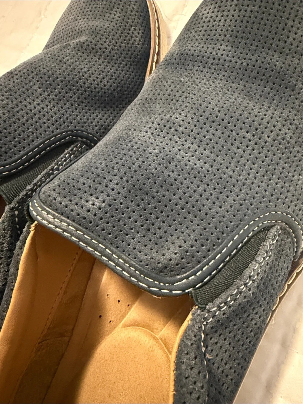 Joseph Abboud Slip-On Perforated Casual Shoes - Navy Blue